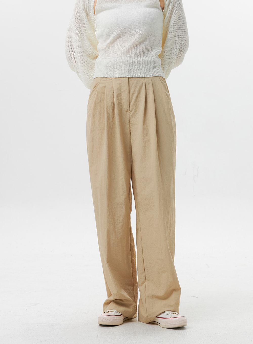 Pintuck Wide-Fit Pants OG318