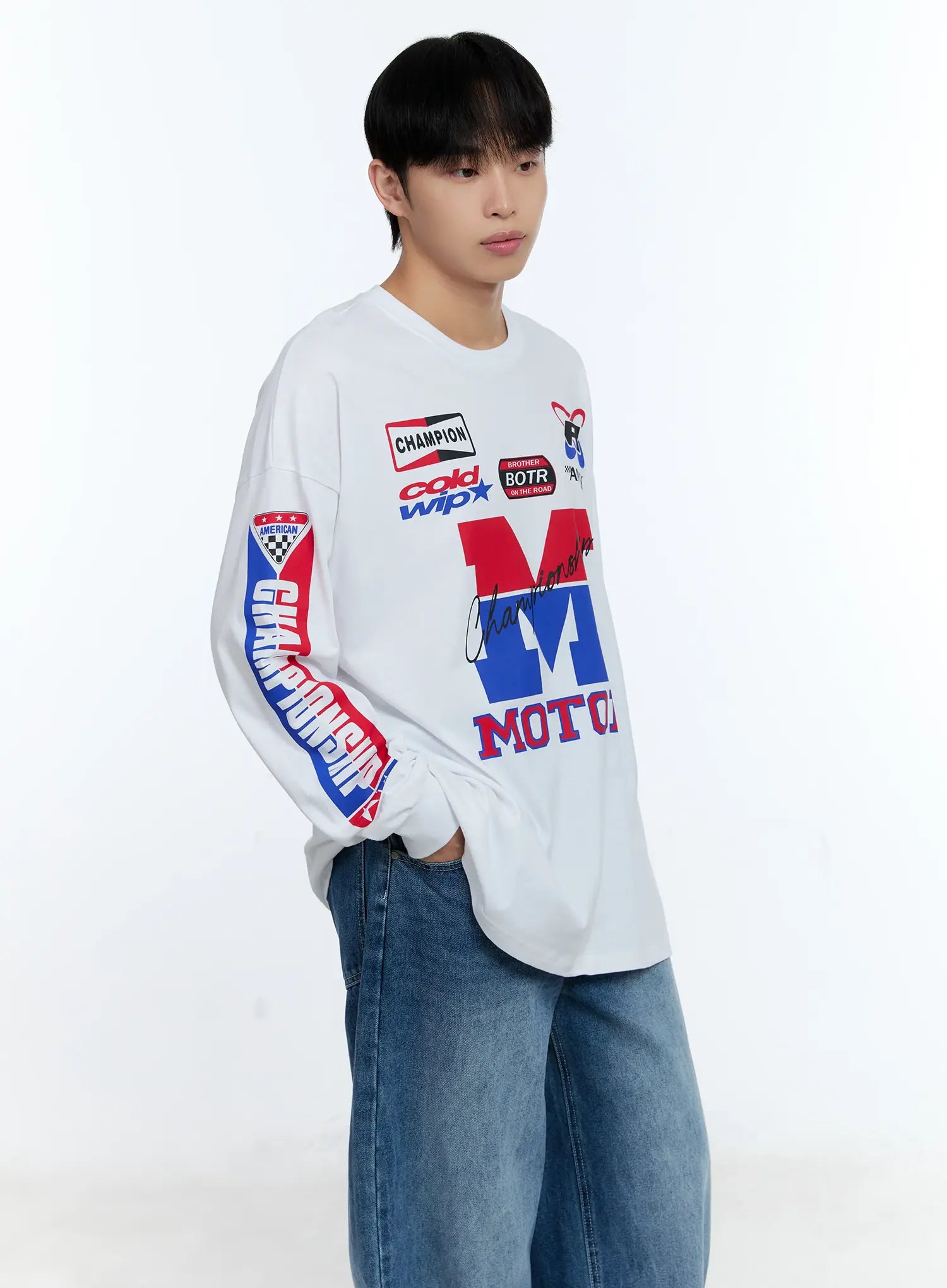 Men's Racing Graphic Long Sleeve T-Shirt IG515