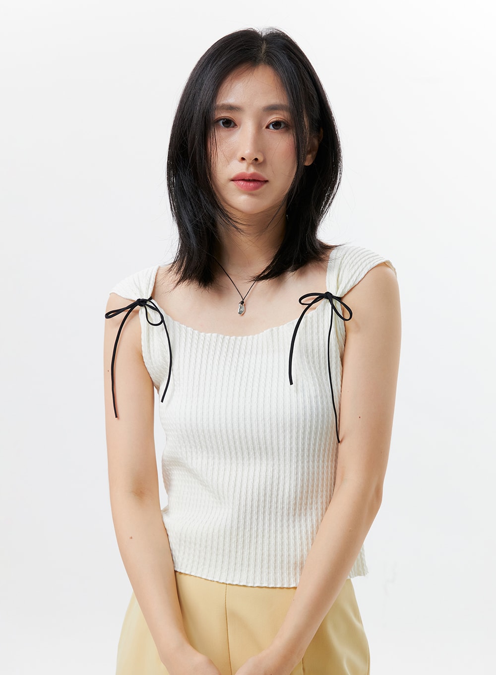 Ribbon Sleeveless Top OL325