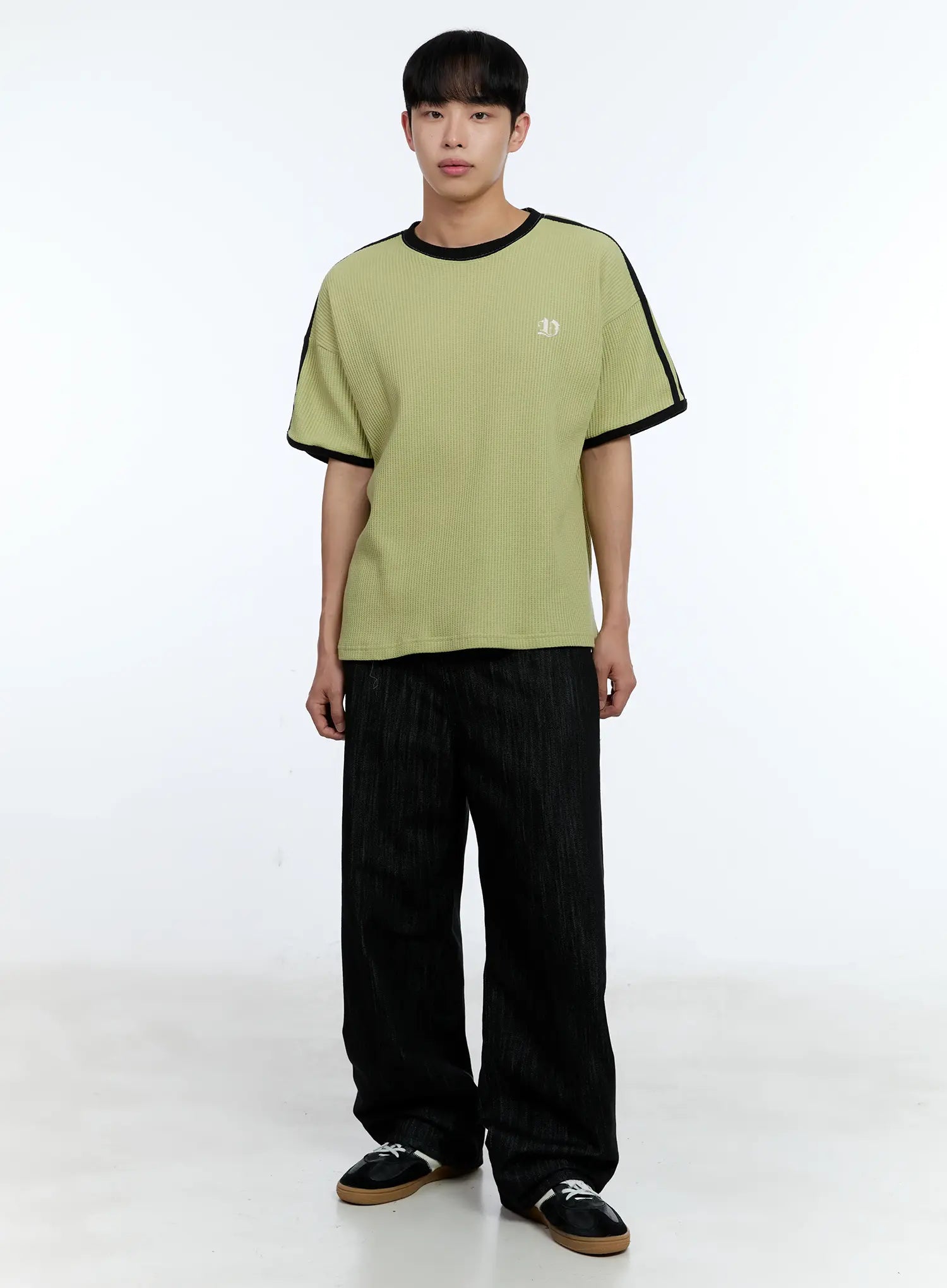 Men's No-Fade Wide-Leg Denim Jeans IL515