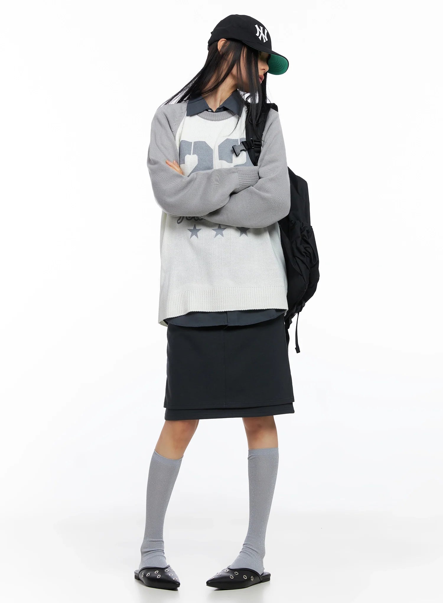 Versatile Double-Layered Midi Skirt CO517