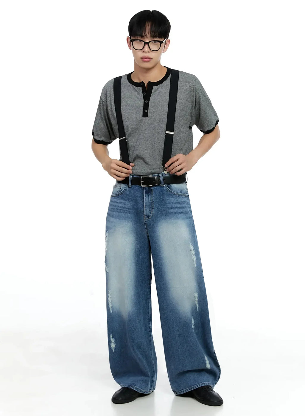 Men's Distressed Baggy Jeans IG520