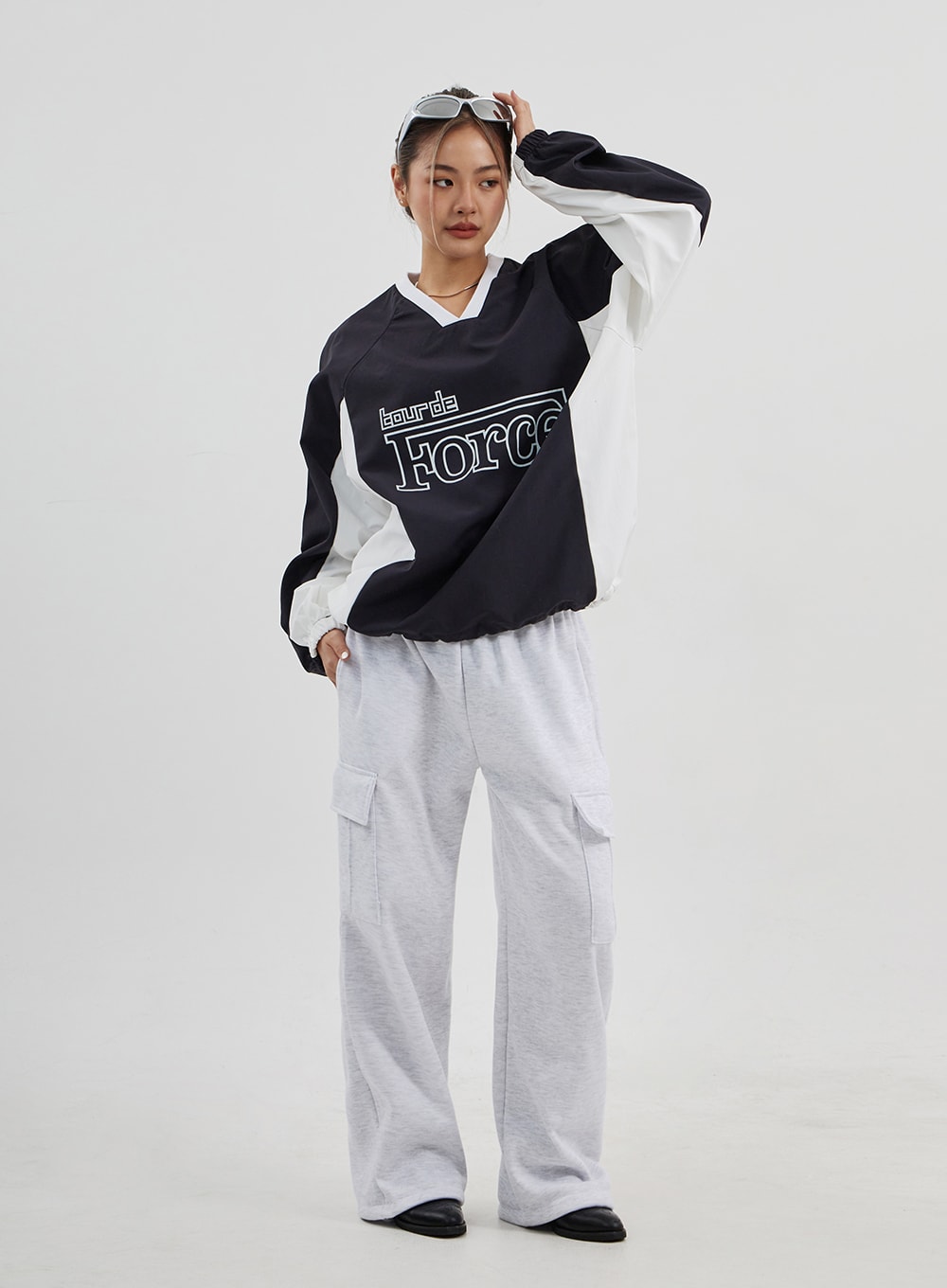 Cargo Wide Leg Track Pants Unisex CJ313