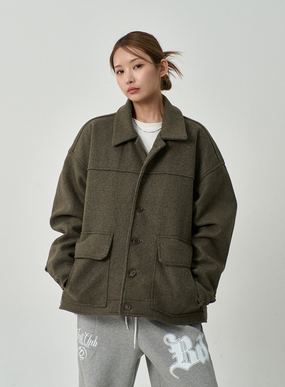 Oversize Button Jacket CD14