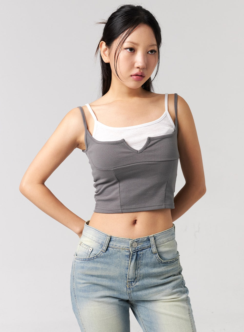 Cropped Layered Top CL311