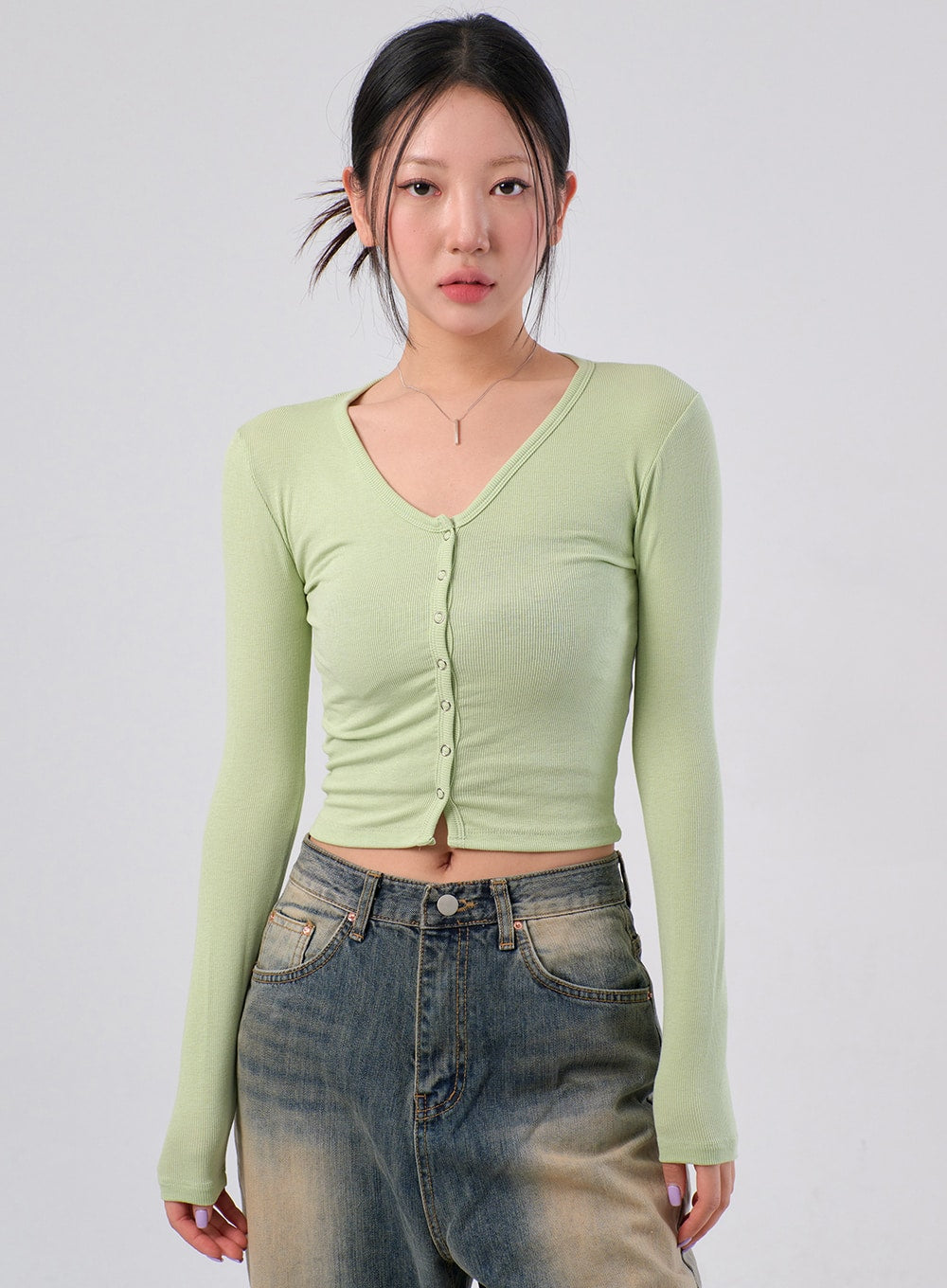 Crop Cardigan with Buttons