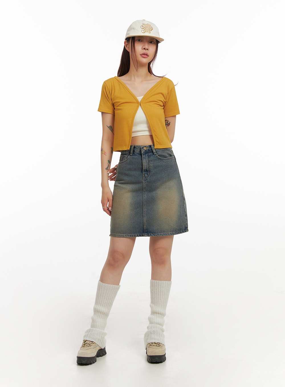 Denim Midi Skirt IY410