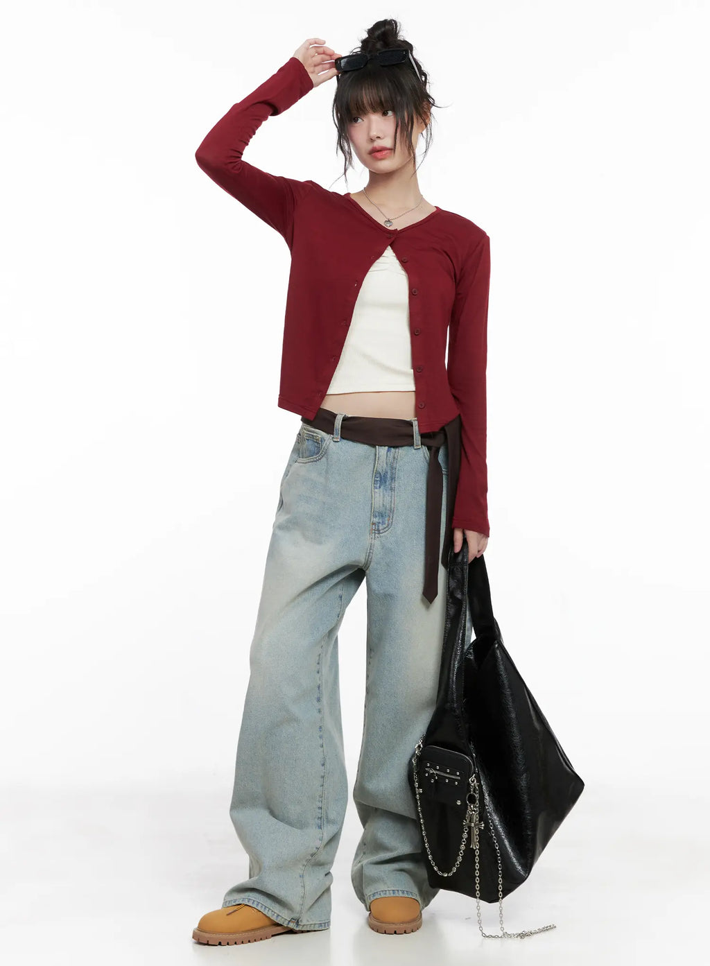 Lilly Light Wash Baggy Jeans CG519