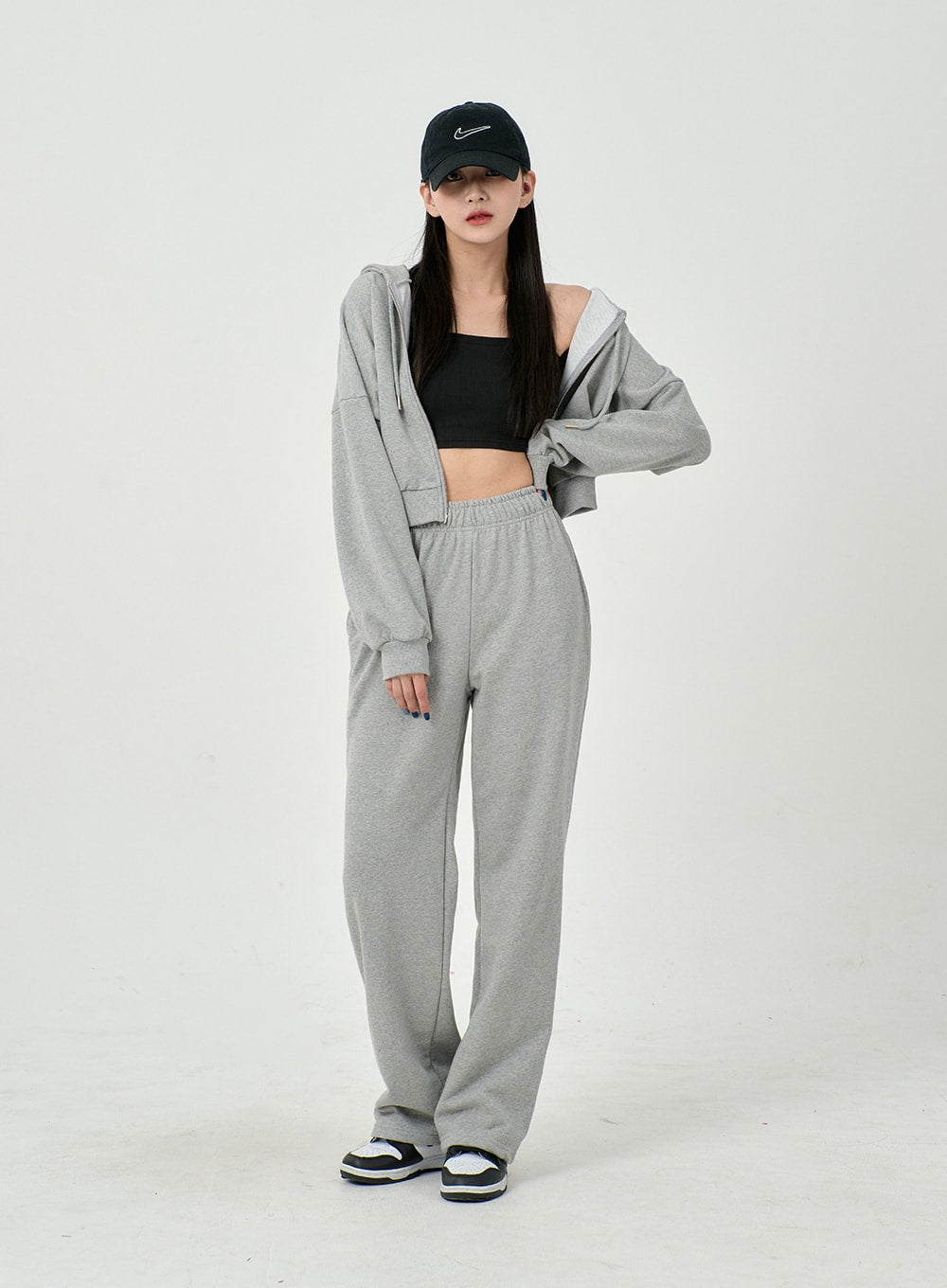 Lewkin Soft Basic Two Way Hoodie Zip Up C1210