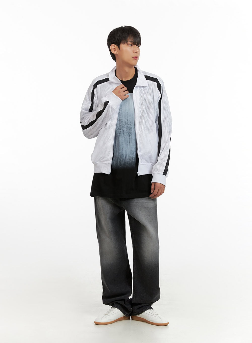 Men's Washed Wide Fit Jeans IU418