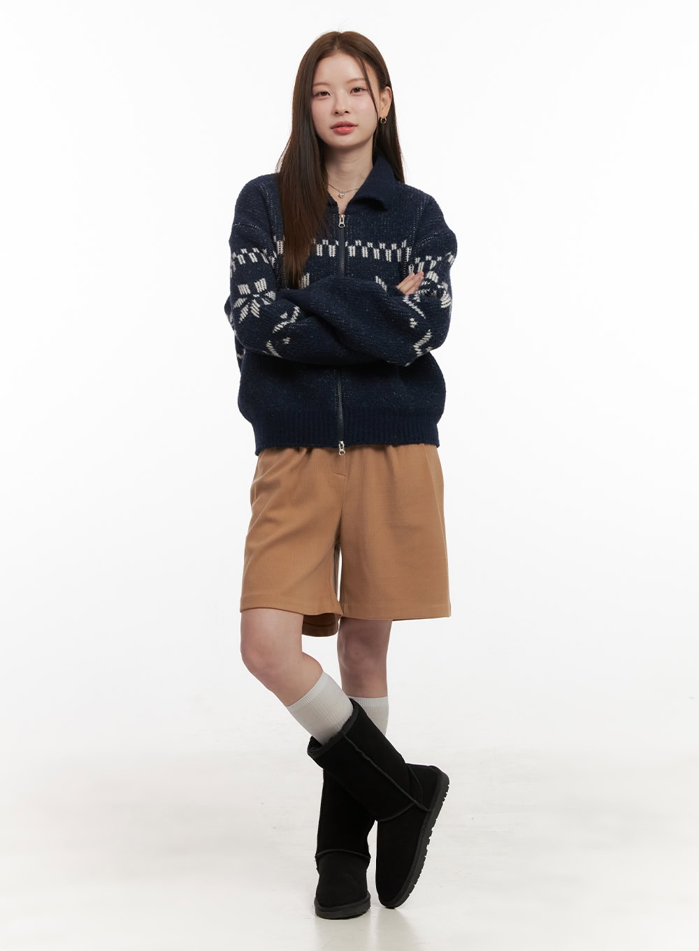 Pintuck Solid Half Pants OD418