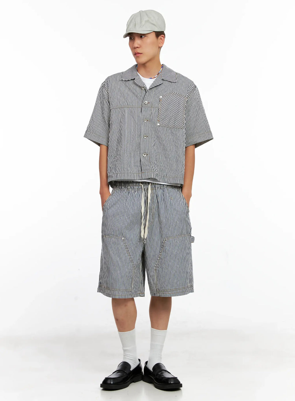 Men's Striped Bermuda Shorts IG511