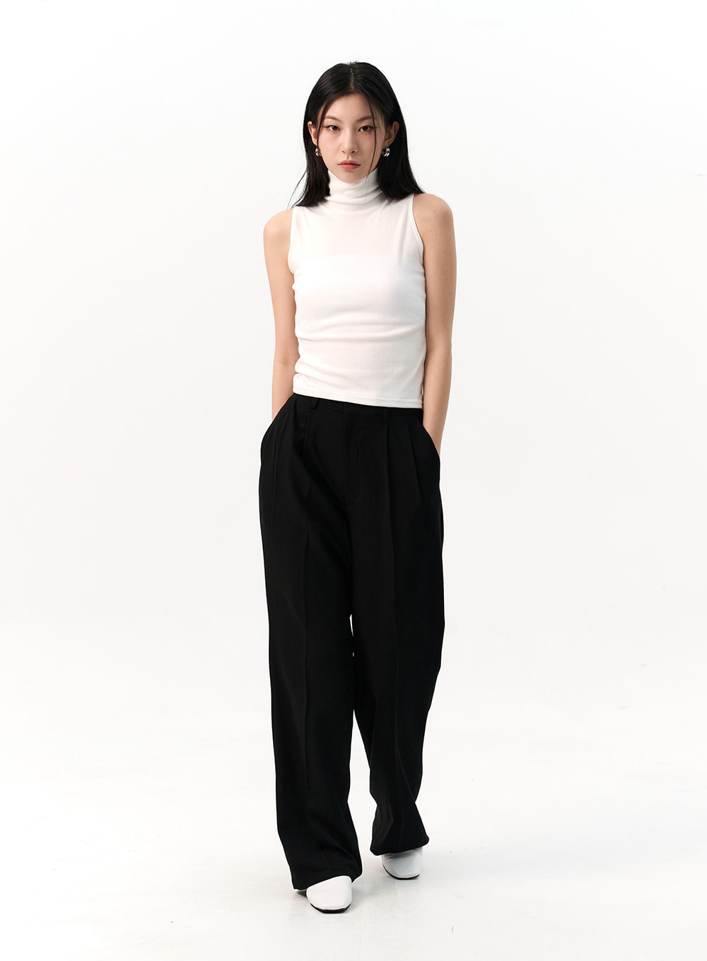 Wide-Fit Pintuck Trousers IO320