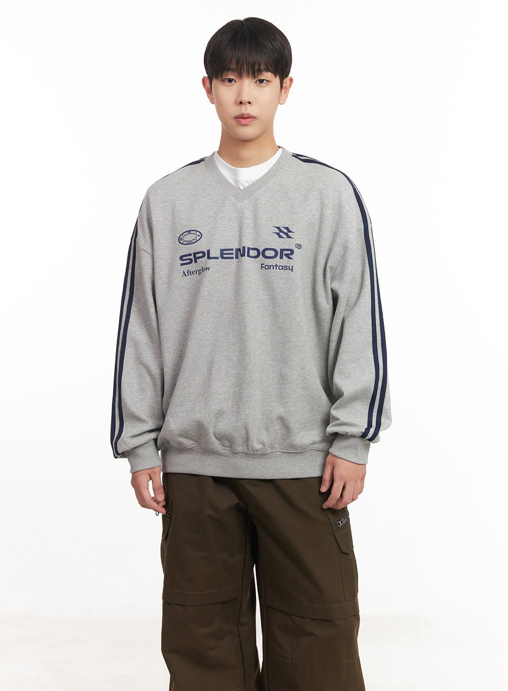 Men's V-Neck Graphic Sweatshirt IM528