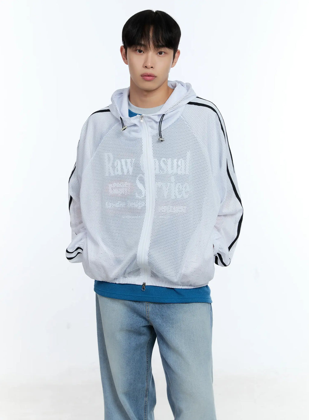 Men's Mesh Zip-Up Hoodie IG519