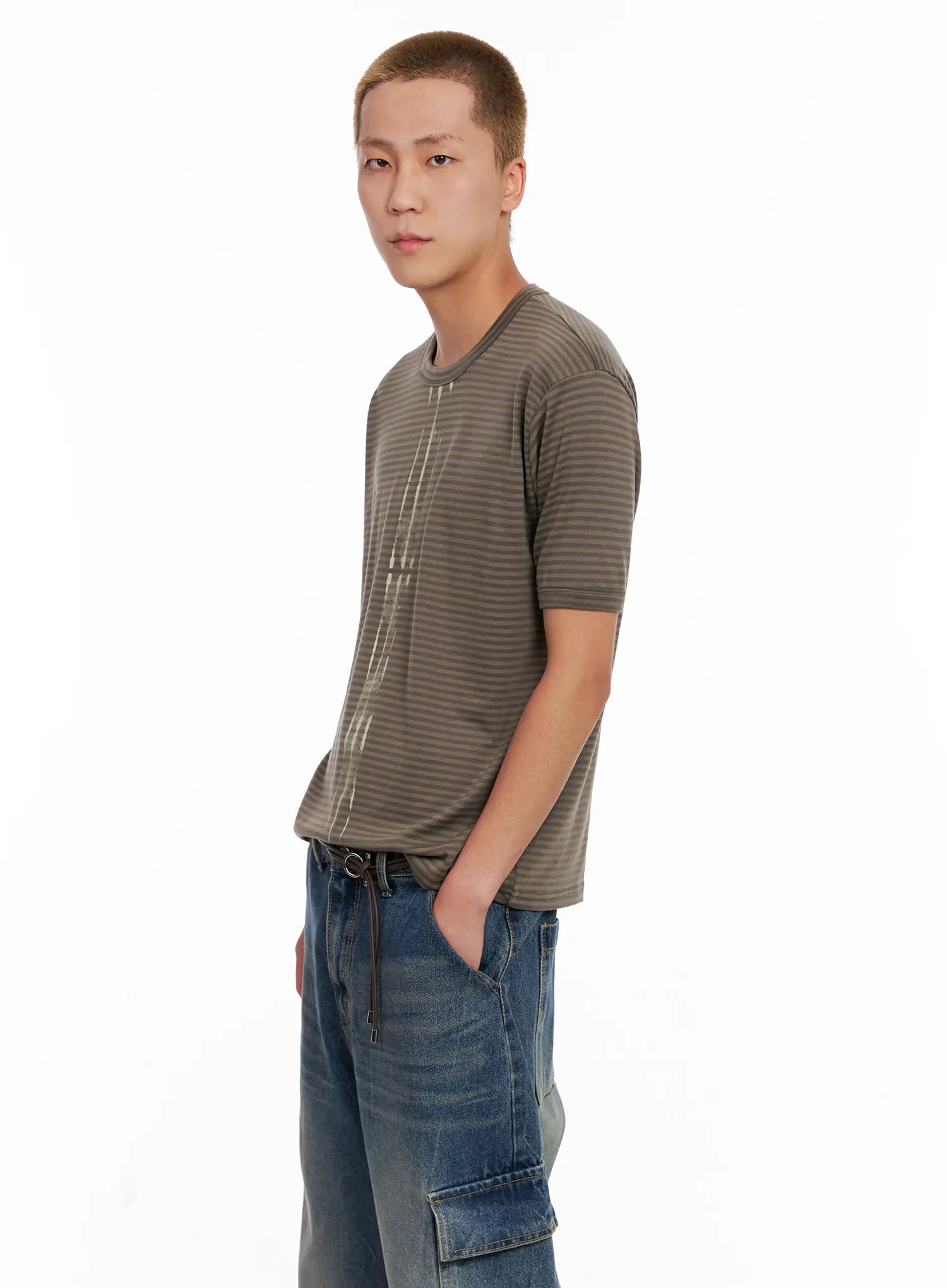 Men's Striped Slim-Fit Tee IL518