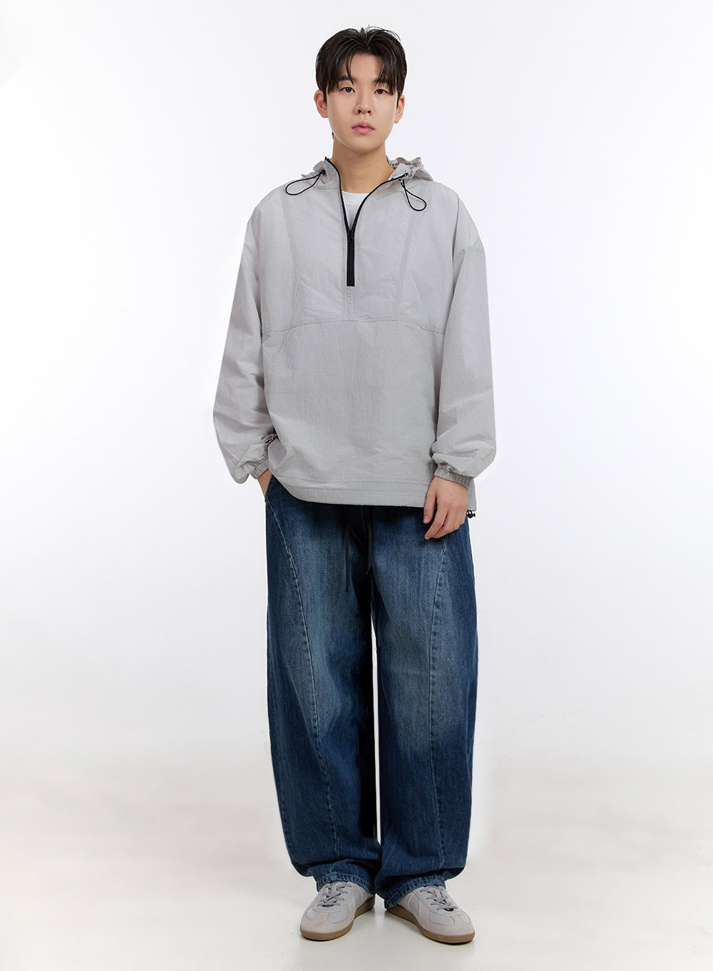 Men's Stitched Wide-Fit Jeans IF528