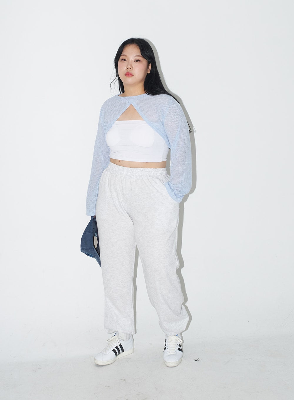 Plus Cotton Banded Sweat Pants IJ30