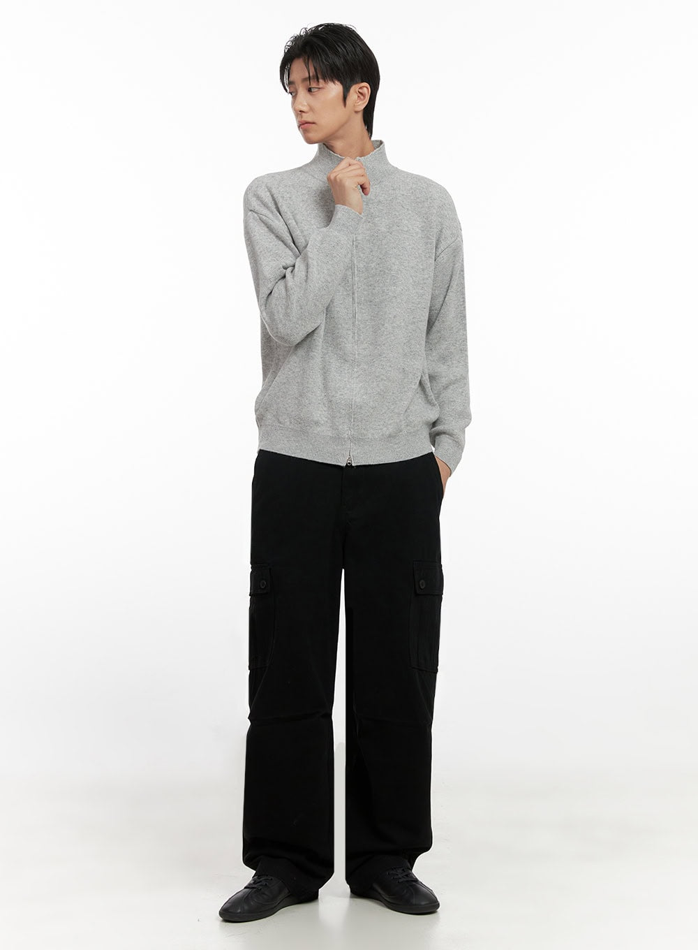 Men's Wide Fit Cargo Pockets Cotton Pants ID413