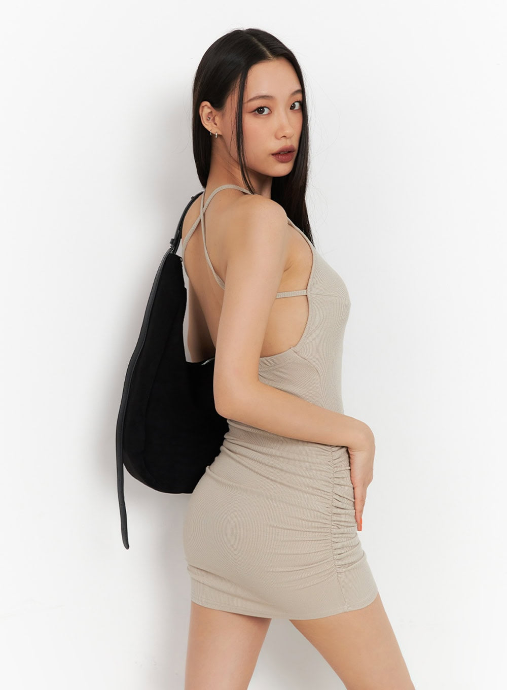 Halter Neck Slim-Fit Mini Dress IA507