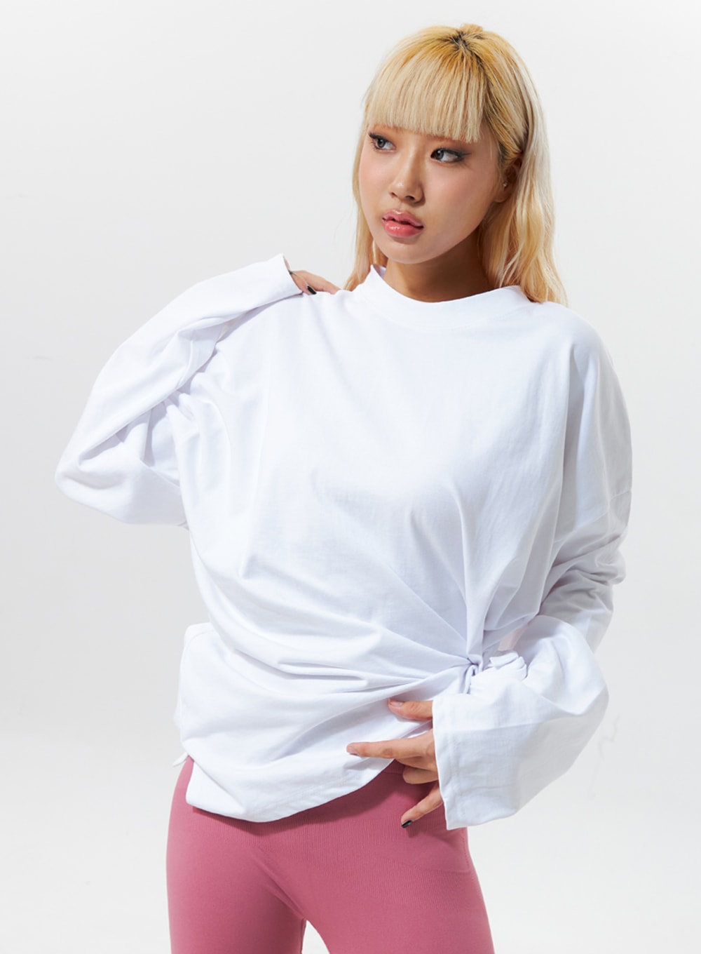 Loose-Fit Basic Long-Sleeve Tee IG320