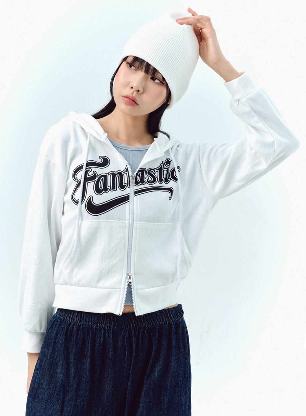 Graphic Zip-Up Hoodie IG303