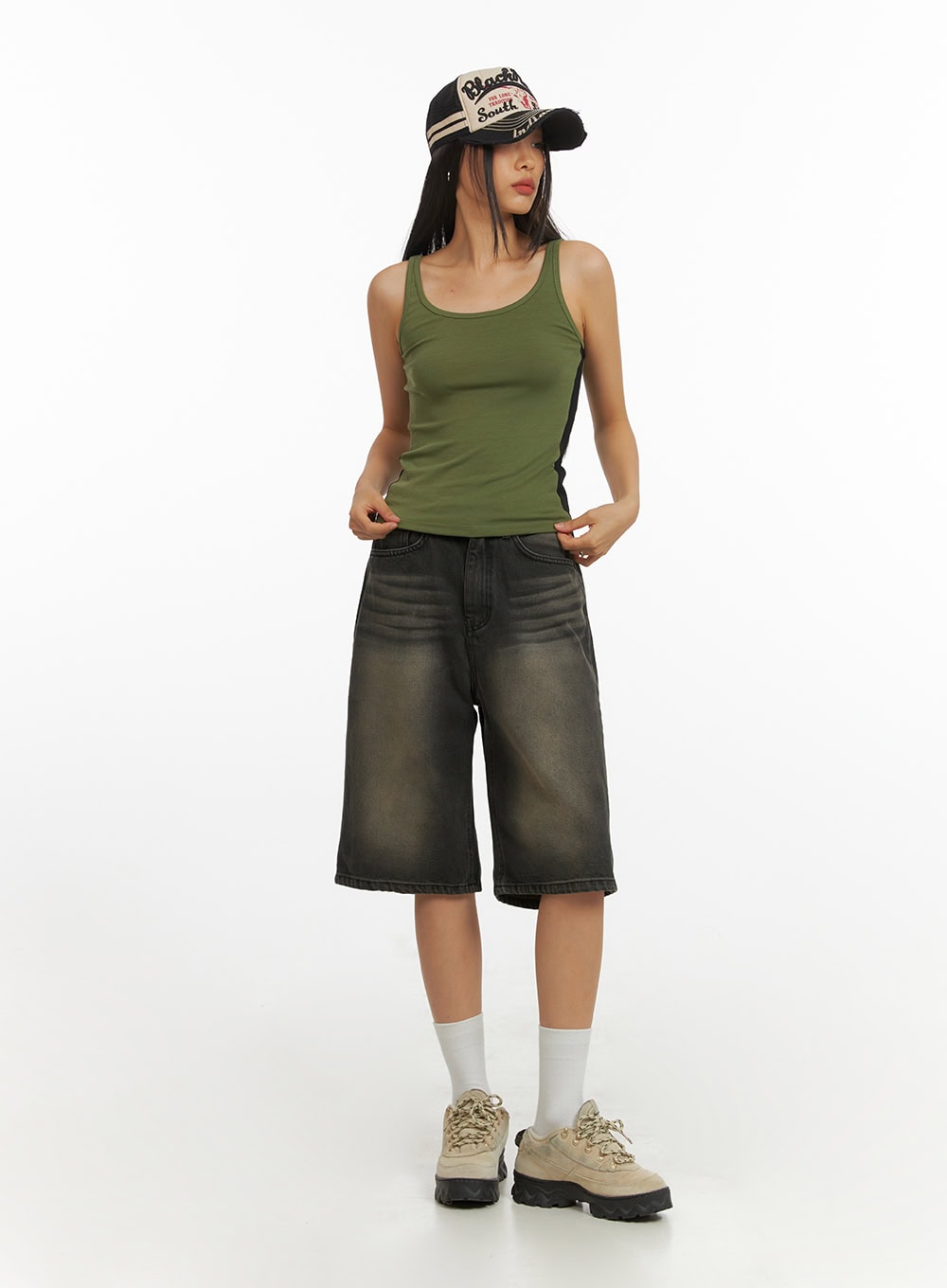 Color Washed Jorts IY422