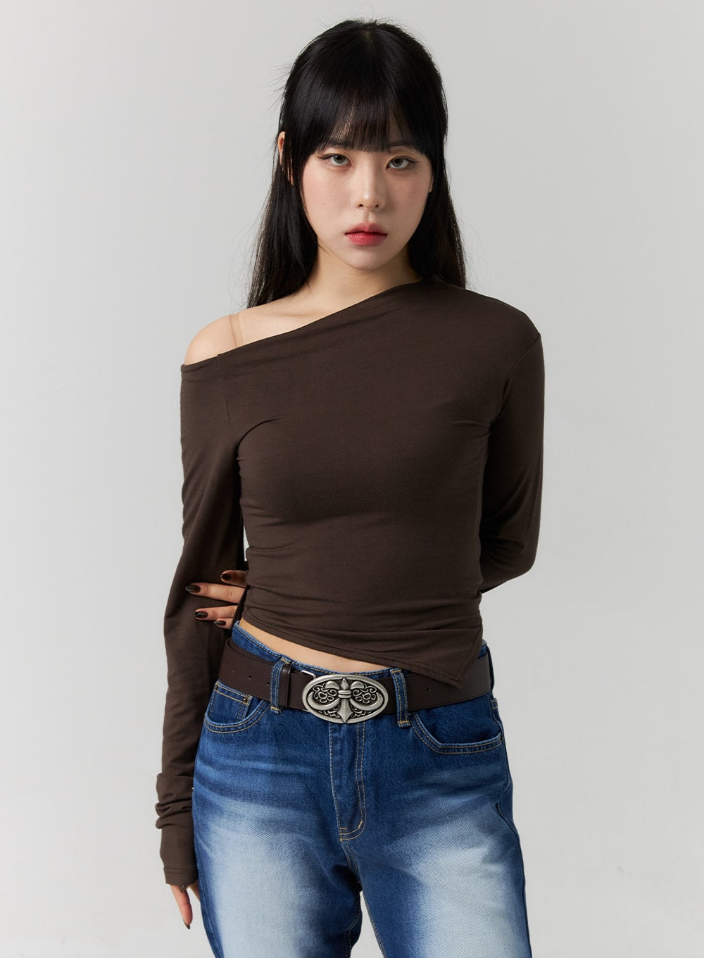 One-Shoulder Crop Top CS312