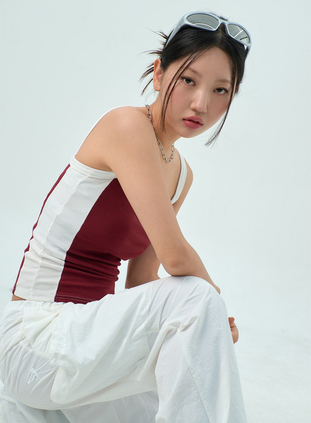 Two Color Knit Top CY325