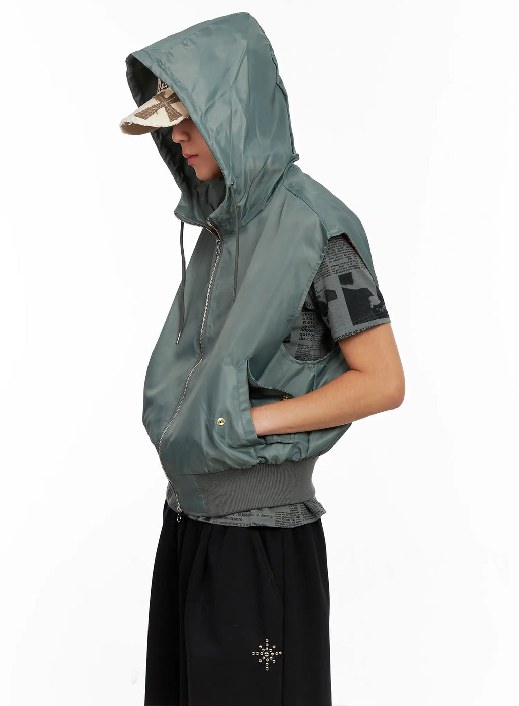 Men's Hooded MA-1 Vest IG511