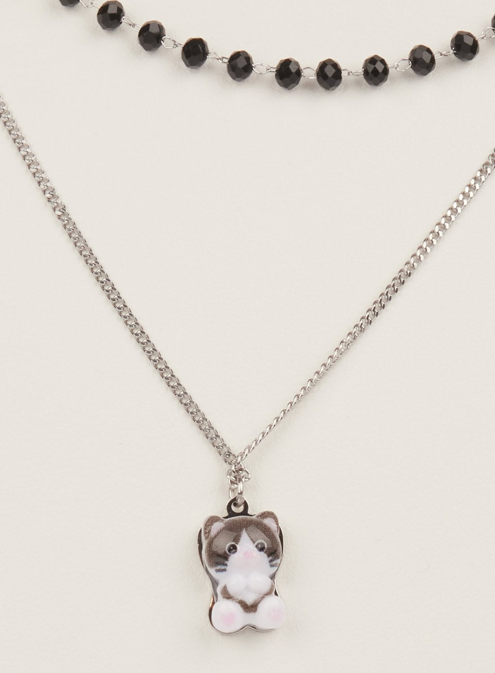 Midnight Blackcat Layer Necklace IM528