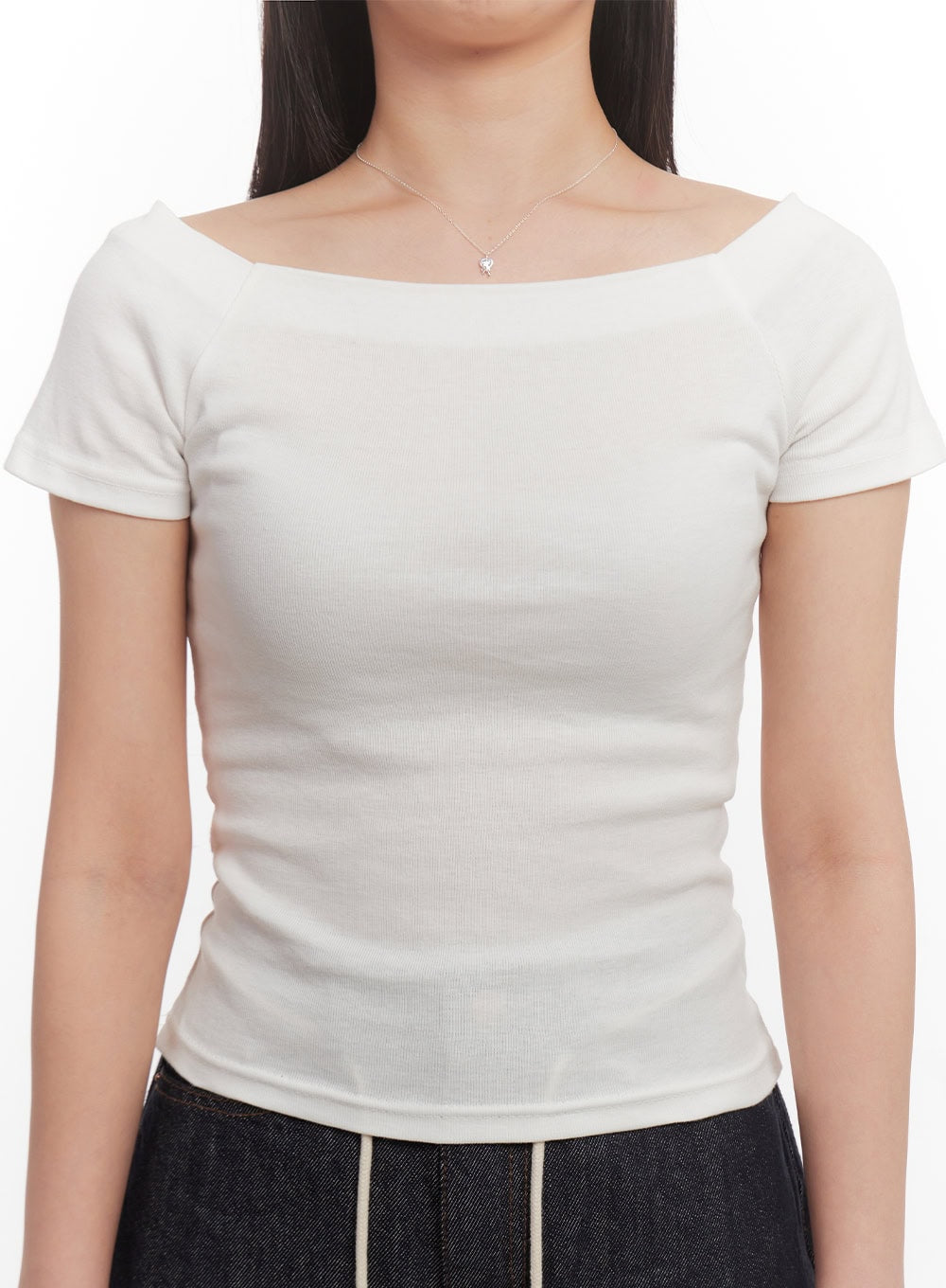 Essential Boat-Neck Cotton Top IA524