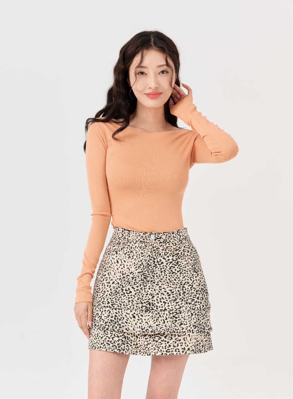 Open Shoulder Long Sleeve T-Shirt IG11