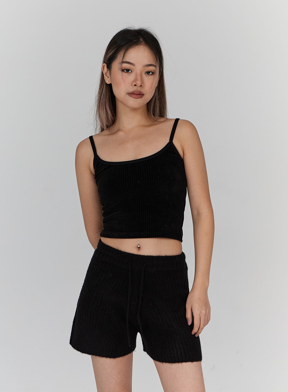 Velvet Crop Knit Tank Top CN18