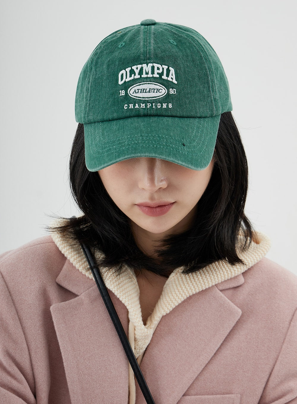 Olympia Lettering Print Baseball Cap ON09