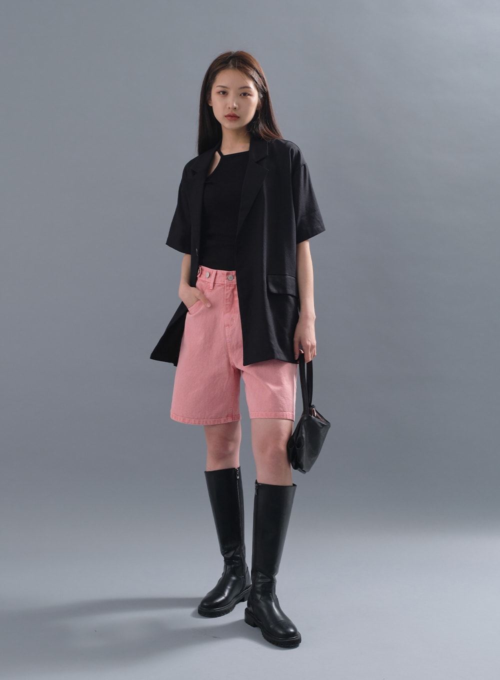 Linen Oversized Blazer Jacket CM12