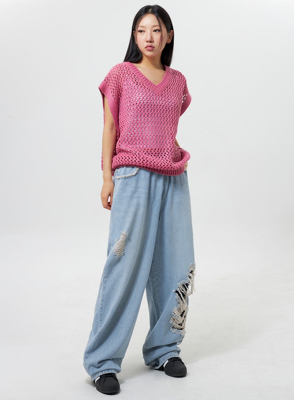 Oversized Ripped Jeans CY324