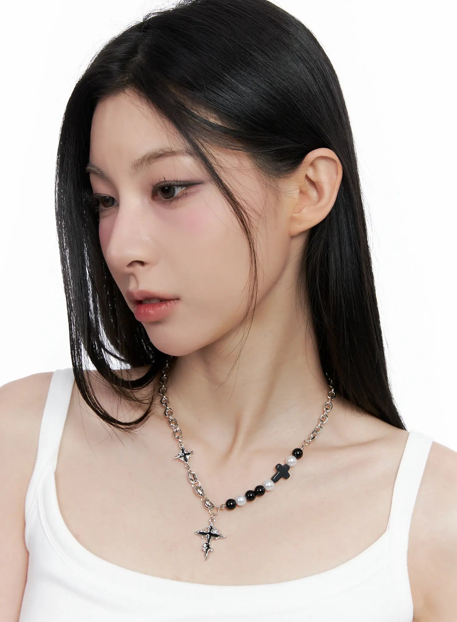 Cross Bead Necklace CO503