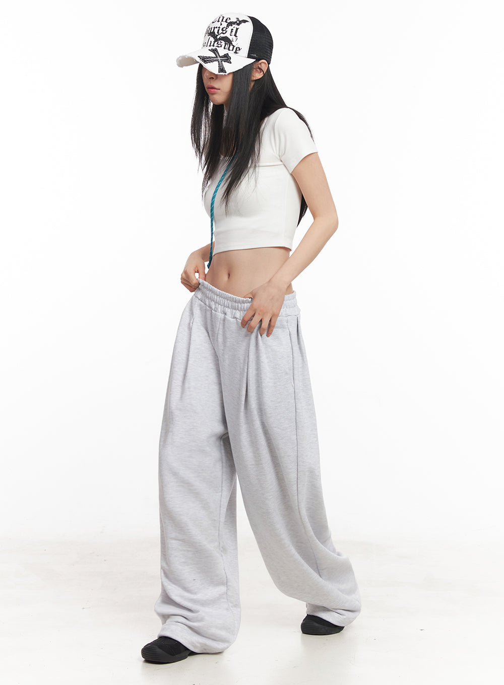 Pintuck Oversized Sweatpants IY516