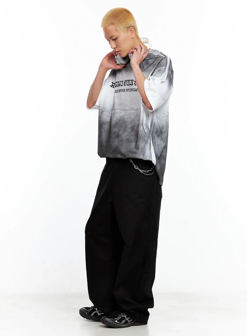 Men's Gradient Graphic Oversized Tee IL511