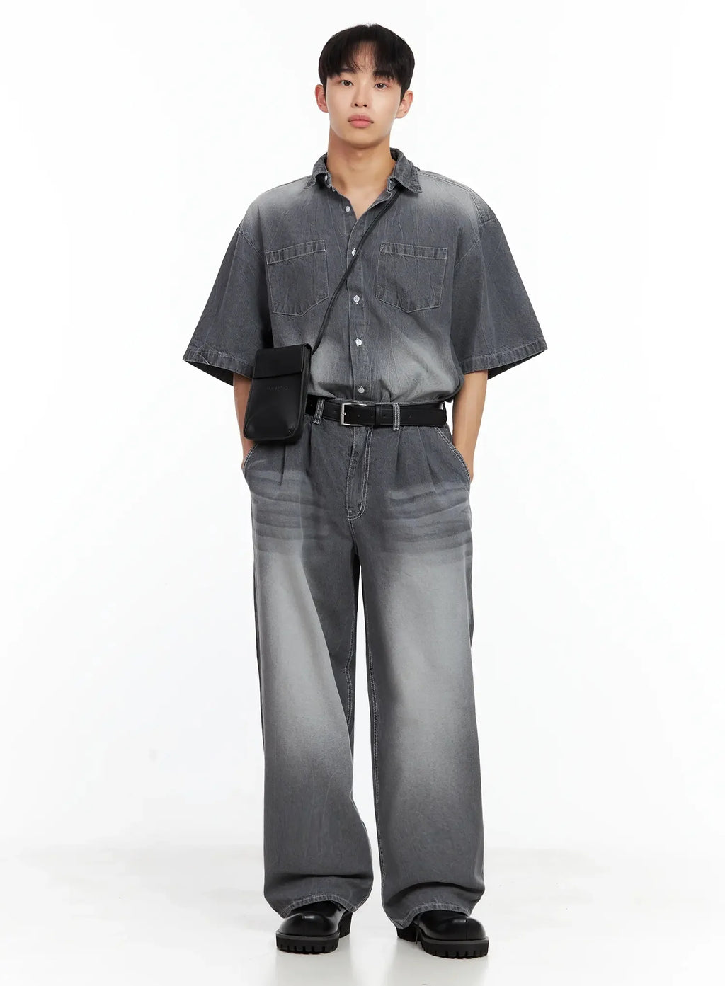 Men's Relaxed-Fit Vintage Denim Jeans IL516