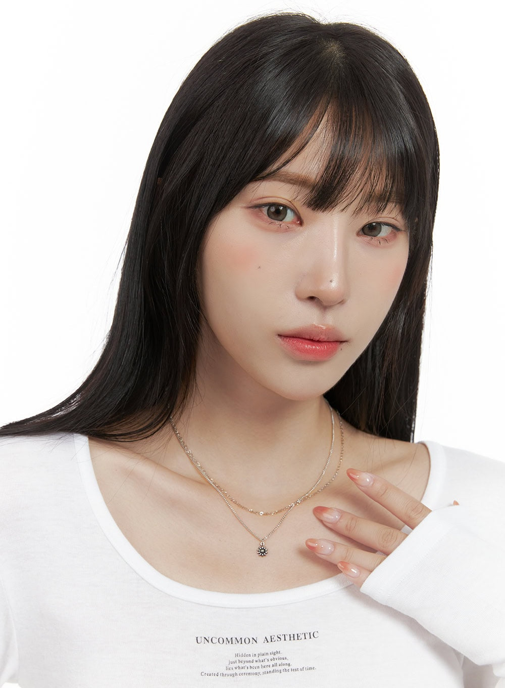 Black Flower Necklace IS413