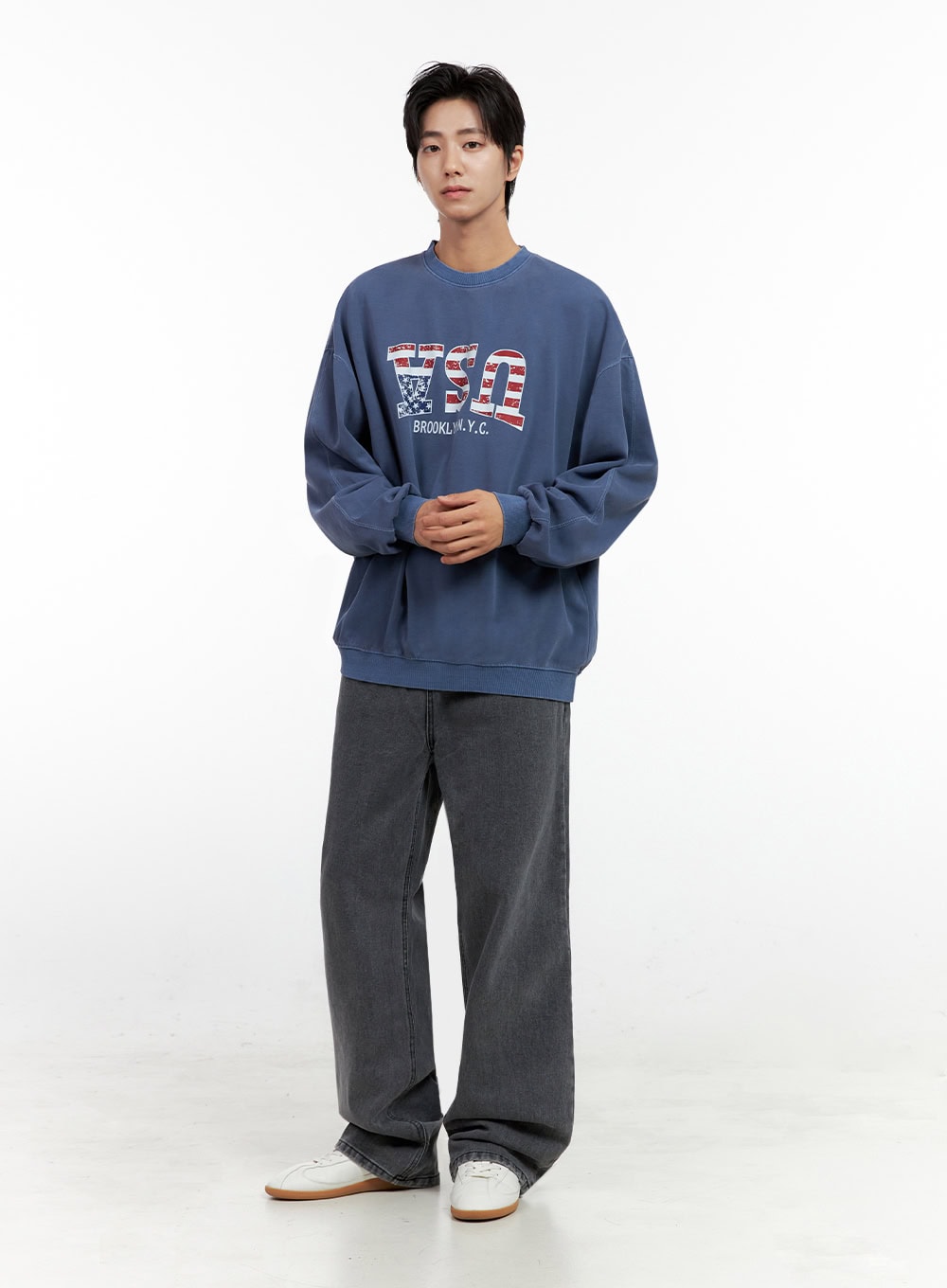 Men's Denim Dream Wide Leg Jeans (Black) IN401