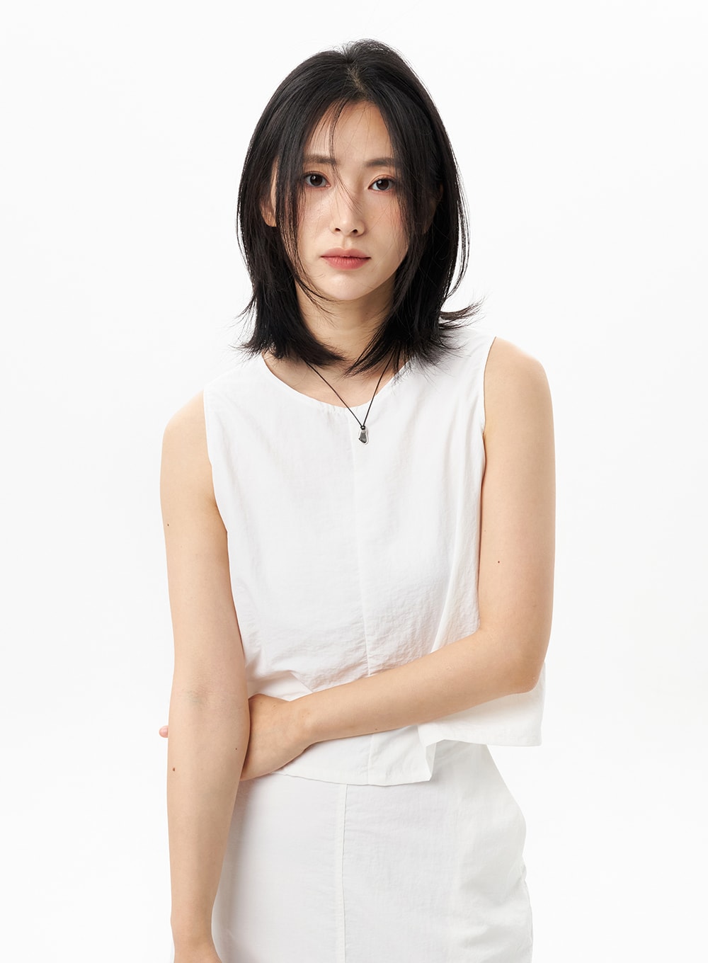 Sleeveless Nylon Blouse OU314