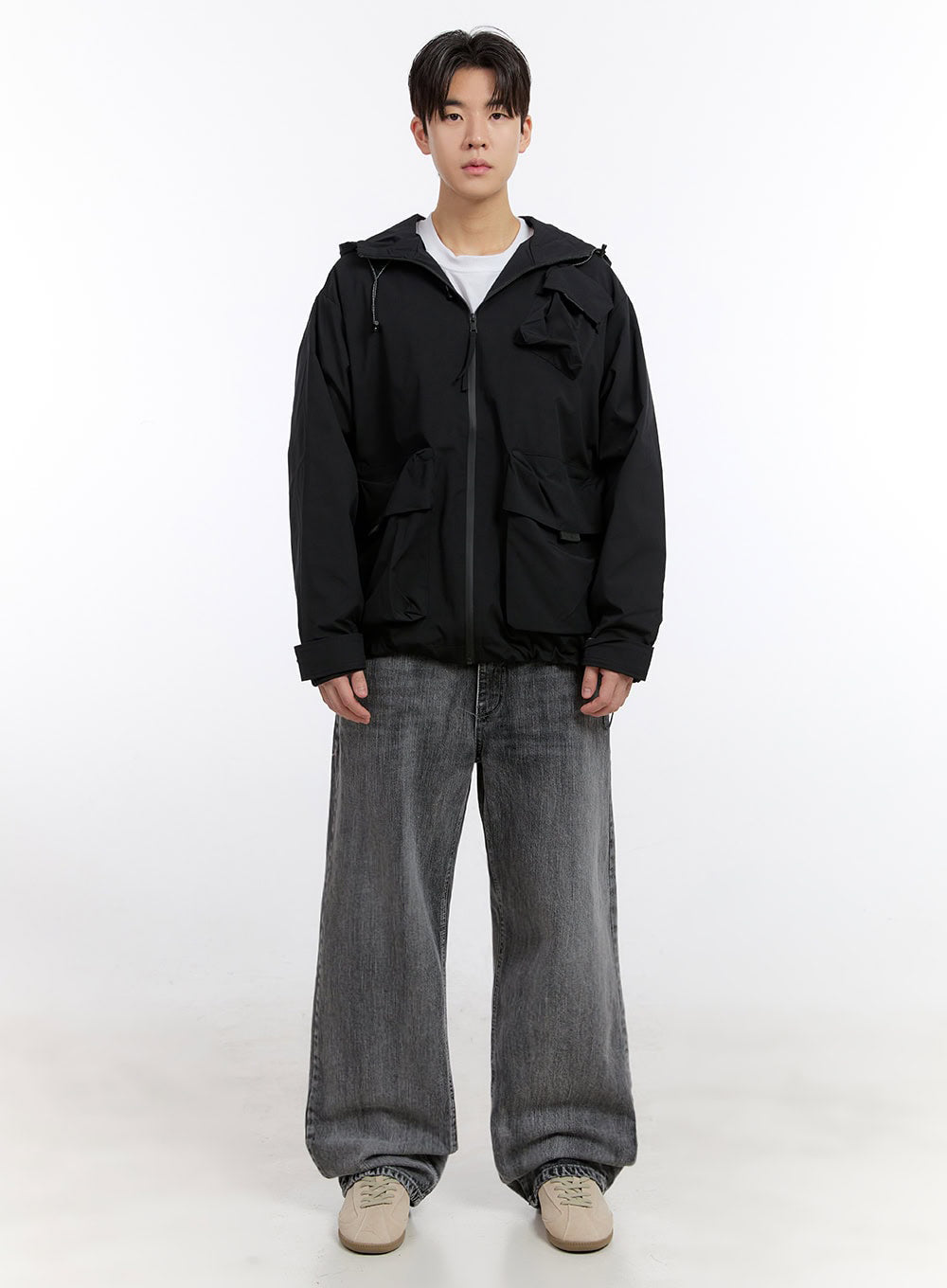 Men's Washed Wide-Fit Jeans IM525