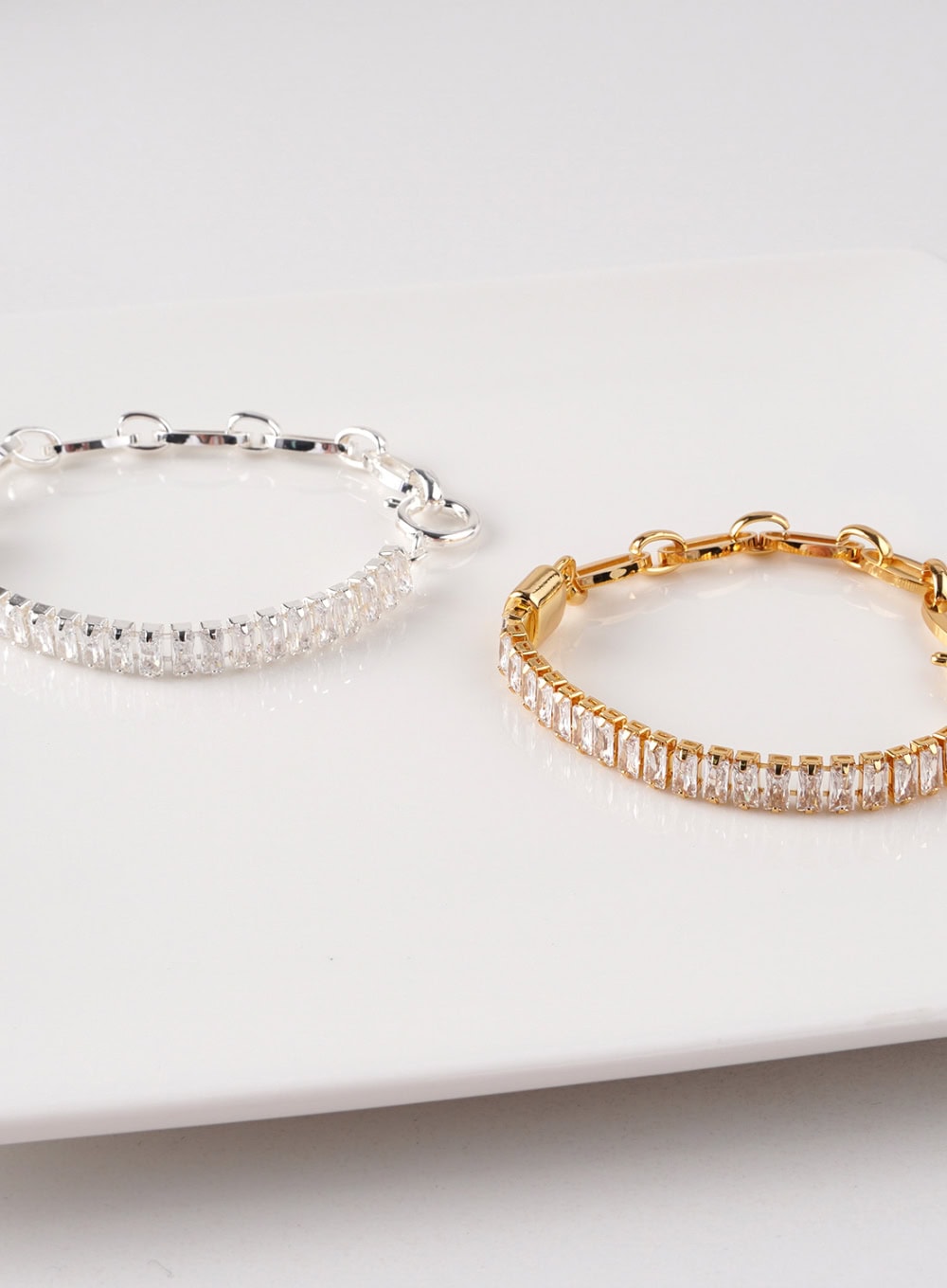 Square Cubic Chain Bracelet IL411