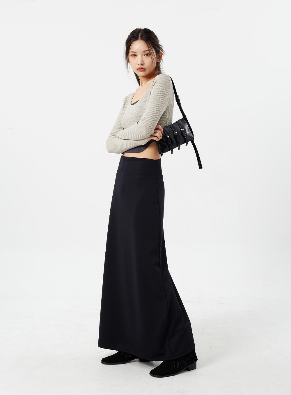 Mid-Rise Maxi Skirt CM307