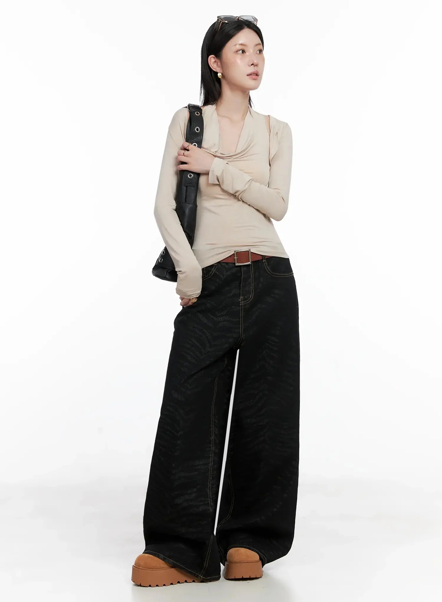 Freyja Animal Print Wide Leg Jeans IS508