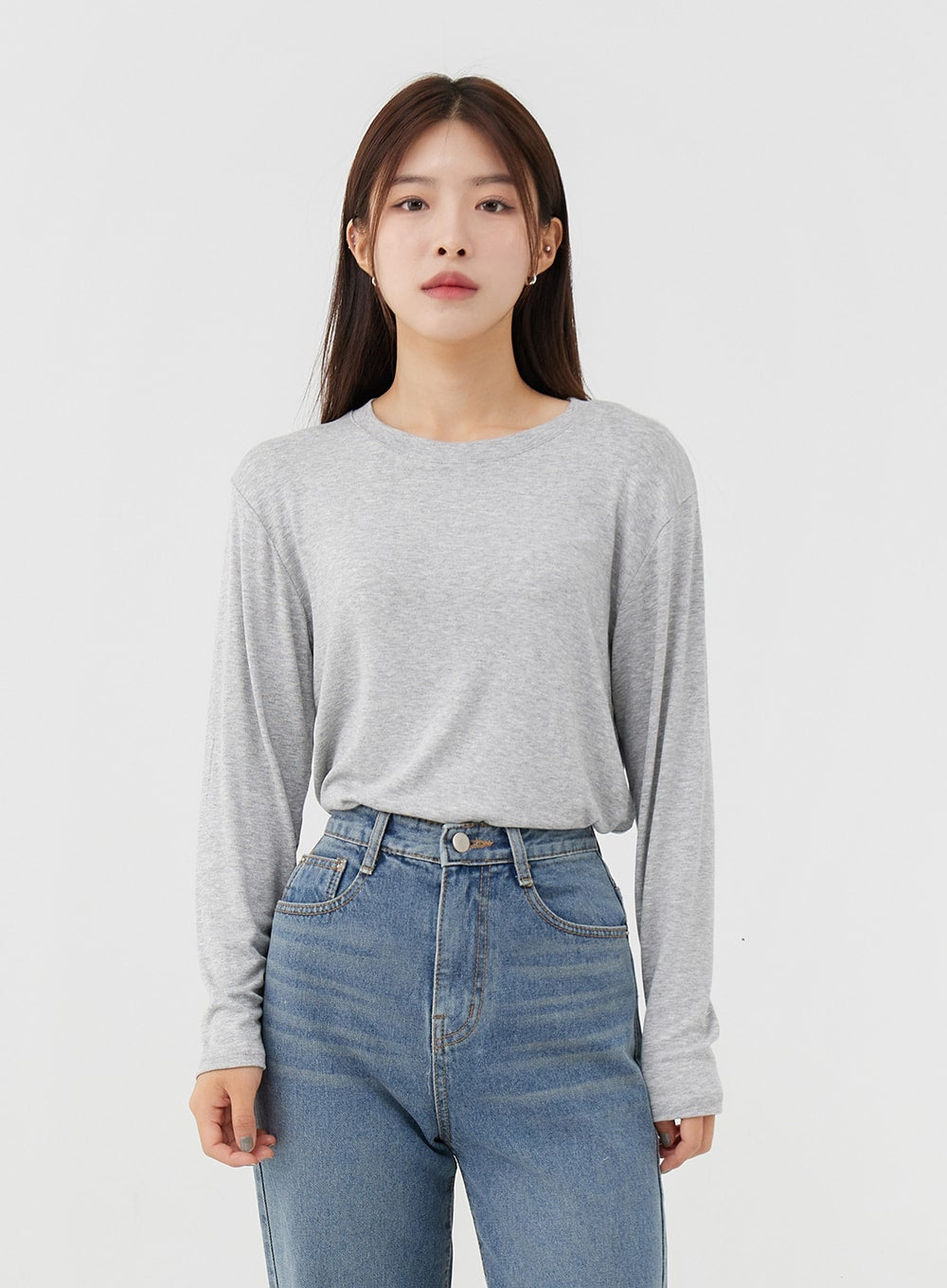 Daily Round Neck Long Sleeve T-Shirt IG24