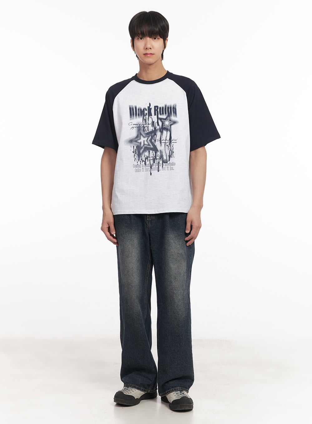 Men's Pintuck Washed Jeans IA511